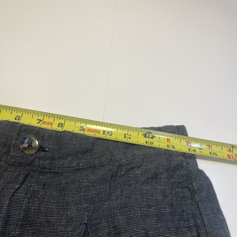 Halston Linen Pants 8 Charcoal Gray Wide Leg Summer Coastal Resort Beachy - Picture 3 of 8